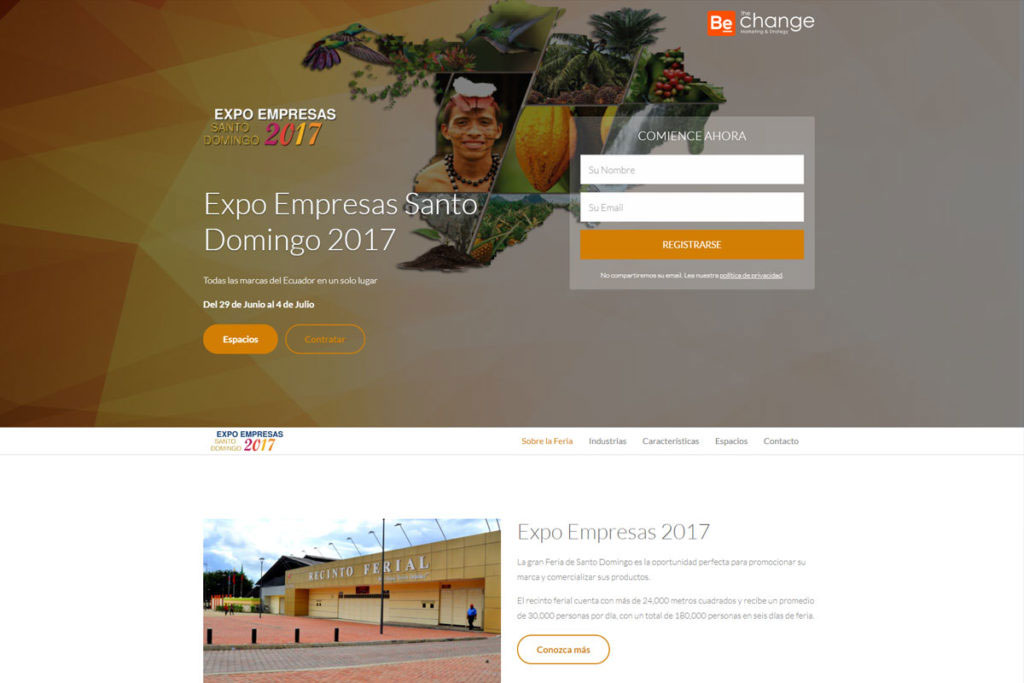 Página web Expo empresas Santo Domingo 2017
